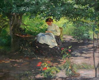 Клементьев Алексей Николаевич. Швея. Холст, масло. 59,5х53,5. До 1932 года. Омский областной музей изобразительных искусств имени М.А.Врубеля.