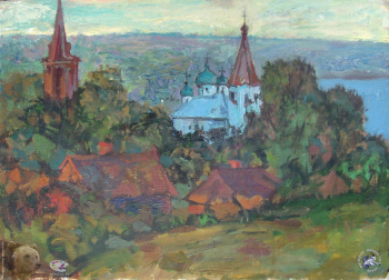 Лебёдко Валерий Константинович. Брасловщина. Картон, масло. 50х69. 1998. Частное собрание.