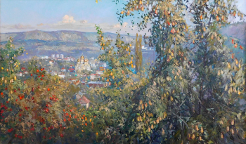 Латынцев Владимир Николаевич. Плоды Северного Кавказа. Холст, масло. 65х110. 2005. Вичугский городской художественный музей.