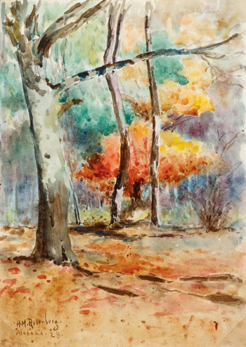 Генри Мортикар Розенберг. Алабама. Бумага, акварель. 35,2х25,4. 1928. Частное собрание.
