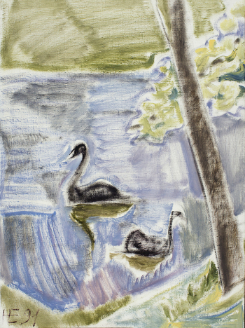 Егоршина Наталия Алексеевна. Чистые пруды. Холст, масло. 80х60. 1991. Калужский музей изобразительных искусств.