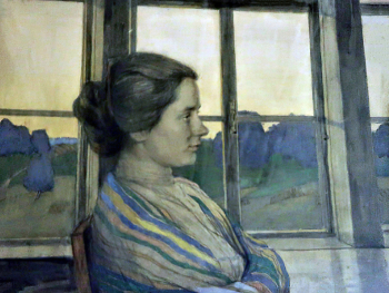 Остроумова-Лебедева Анна Петровна (1871-1955). Портрет Каратыгиной Ольги Никандровны. Бумага, акварель. 1909. Собрание санатория `Узкое`.