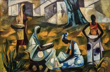 Элиас Тенго (Дженго). Танзания и её культура. Оргалит, масло. 59х86. 1970. Государственный музей искусства народов Востока.
