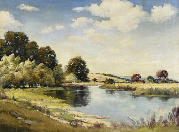 Эрнест Фредерикс. Пейзаж в Арканзасе. Холст, масло. 71,8х96,5. Частное собрание.