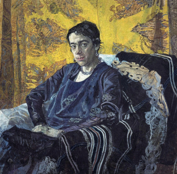 Головин Александр Яковлевич. Портрет Н.Е.Добычиной. Холст, темпера. 97х99. 1920. Государственный Русский музей.