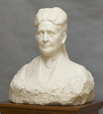 Ухтомский Сергей Александрович. Бюст М.Н.Стоюниной. Мрамор. Высота - 64 см. 19 век. Новгородский государственный объединенный музей-заповедник.
