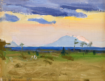 Аксели Галлен-Каллела. Килиманджаро. Холст, масло. 13,5х17. 1909. Музей Галлен-Каллела.