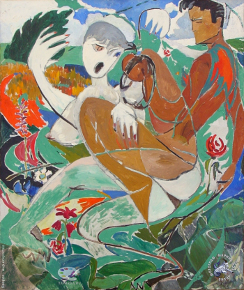 Авдеев Борис Николаевич. Укрощение. Холст, масло. 99х85. 1970-1973. Собрание семьи художника.