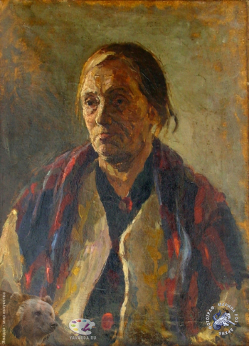 Авдеев Борис Николаевич. Старуха. Холст, масло. 60х46. 1954. Собрание семьи художника.