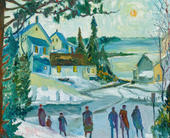 Джозеф Барретт. В Делавэре. Холст, масло. 50,8х61. 20 век. Частное собрание.