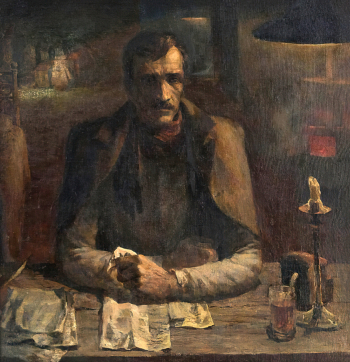 Сидоров Олег Витальевич. Александр Грин. Холст, масло. 100х100. 1983. Краснодарский краевой художественный музей имени Ф.А.Коваленко.