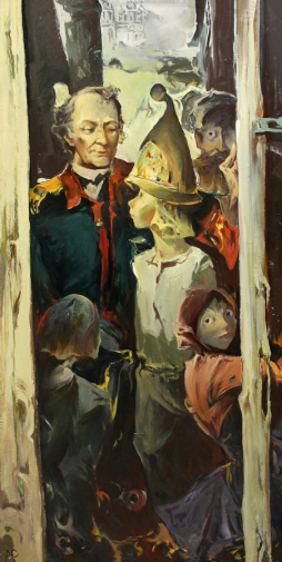Скок Владислав Антонович. А.Суворов в Рождествене. Холст, масло. 160х70. 2004. Мытищинская галерея искусств.