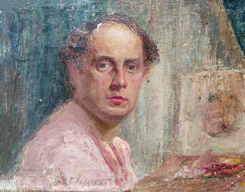 Ковальский Вячеслав Иолевич. Автопортрет. Холст, масло. 44,5х55,5. Первая половина 20 века. Симферопольский художественный музей.