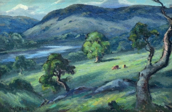 Элиот Кэнди Кларк. Холмы Западной Виргинии. Панель, масло. 30,5х45,7. 20 век. Частное собрание.