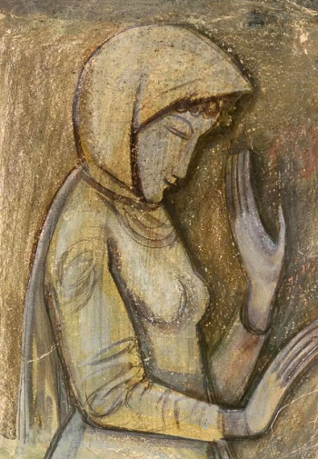 Бойчук Михаил Львович. Женский портрет. Бумага, акварель, темпера. 25х16,8. 1910-е. Частное собрание.