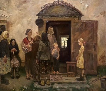 Цурин Алексей Алексеевич. От Советского информбюро. Холст, масло. 130х148. 1985. Центральный музей Великой Отечественной войны 1941-1945 гг.