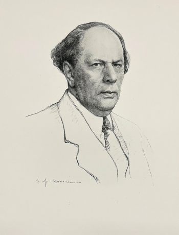 Яр-Кравченко Анатолий Никифорович. Алексей Толстой. Бумага, литография. 50,8х35,7. 1947. Государственный центральный музей современной истории России.
