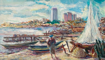 Джеймс Портрет. Лагос, Нигерия. Холст, масло. 30,5х50,8. 1964. Частное собрание.