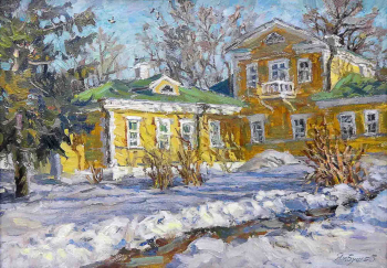 Ямбушев Малик Нетфуллович. Усадьба в Болдино. Картон, масло. 35х50. 2012. Мордовский республиканский музей изобразительных искусств имени С.Д.Эрьзи.