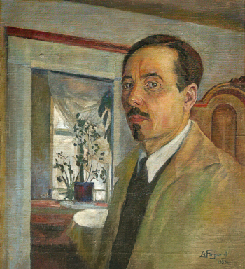 Борисов Алексей Николаевич. Автопортрет. 60,5х55,5. 1935. Государственный художественный музей Алтайского края.
