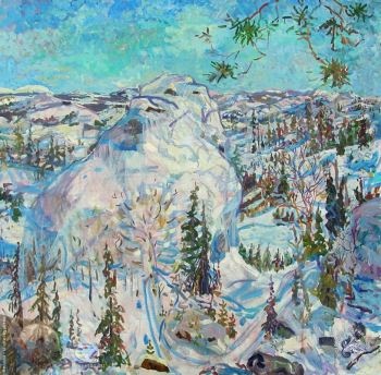 Авдеев Борис Николаевич. На Севере диком. Холст, масло. 120х120. 1993. Собрание семьи художника.