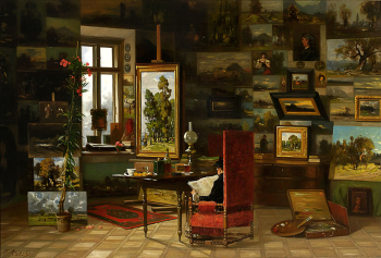 Владислав Малецкий. Интерьер мастерской. Холст, масло. 46х65. 1883. Национальный музей (Варшава).
