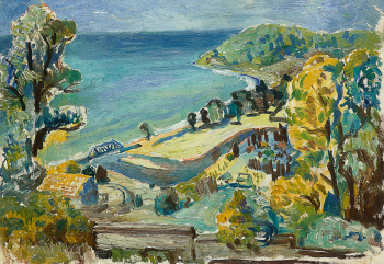 Моргунов Алексей Алексеевич. Хоста. Чёрное море. Холст, масло. 46х67. 1931-1932. Государственная Третьяковская галерея.