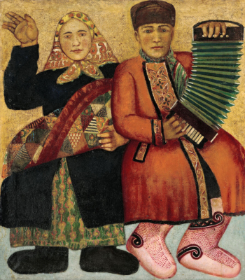 Сергеев Сергей Петрович. Молодожёны. Холст, масло. 94х83. 1922-1924. Государственная Третьяковская галерея.