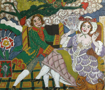 Сергеев Сергей Петрович. Похождения Бальзаминова. Бумага, карандаш, гуашь. 24х28. 1926. Государственный центральный театральный музей имени А.А.Бахрушина.