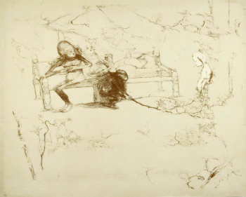 Витольд Войткевич. Восторг. Бумага, литография. 35,5х43,3. 1905. Государственный музей изобразительных искусств имени А.С.Пушкина.