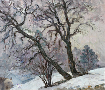 Переяславец Владимир Иванович. Академичка. Холст, масло. 62,5х73. 1997. Собрание семьи художника.