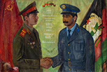 Переяславец Владимир Иванович. Боевое содружество. Холст, масло. 85х127. 1986. Собрание семьи художника.