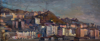 Переяславец Владимир Иванович. Владивосток. Холст, масло. 60х140. 1956. Собрание семьи художника.