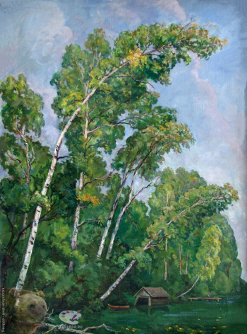 Переяславец Владимир Иванович. Вода цветёт. Холст, масло. 107х80. 1992. Собрание семьи художника.