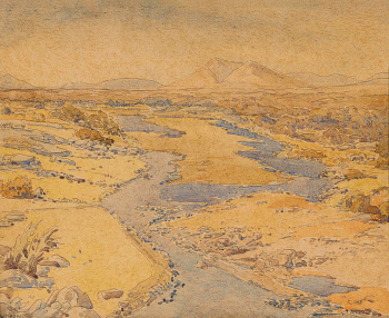 Джейкоб Хендрик Пирниф. Лимпопо. Бумага, акварель, карандаш. 53х65. 1932. Частное собрание.