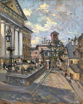 Мозалевская Нина Викторовна (1913-1990). Тарту. Университет. Картон, гуашь. 75,5х61. 1970. Государственный исторический музей.