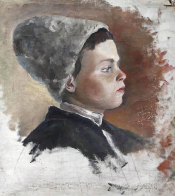 Котович-Барисяк Раиса Ивановна. Детский портрет. Холст, масло. 35х31,4. 1915. Государственный историко-художественный и литературный Музей-заповедник Абрамцево.
