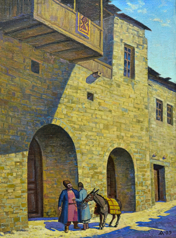Агабалаев Мелик-Мамед Агабалаевич. На улице Дербента. Холст, масло. 59,5х45. 2009. Набережночелнинская картинная галерея имени Г.М.Хакимовой.