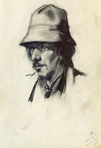 Бродский Моисей Соломонович. Портрет В.В.Кондратьева. Бумага, карандаш. 23,5х15,5. 1923. Вологодская областная картинная галерея.