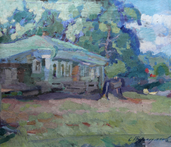 Тулупов Сергей Иванович. Домик. Холст, масло. 52,5х60,5. 1910-е. Национальная галерея Республики Коми.