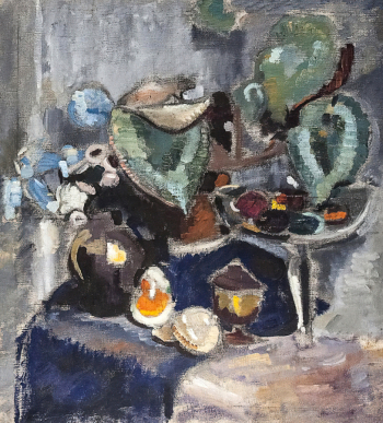 Алексеева Кира Константиновна. Натюрморт. Холст, масло. 106,5х98. 1910-е. Тверская областная картинная галерея.