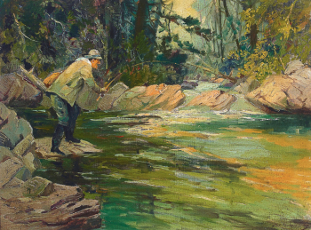 Джордж Демонт Отис. Рыбалка в Мэне. Холст, масло. 58х73. 1910. Частное собрание.