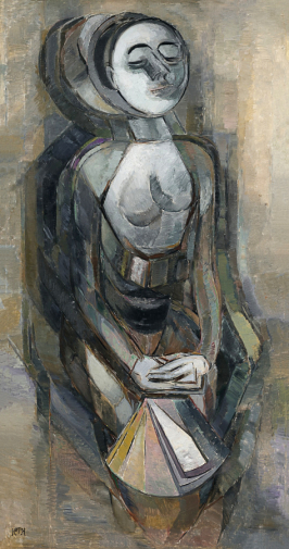 Певзнер Натан (Антуан) Абрамович. Карнавал. Холст, масло. 127х68,5. 1917. Государственная Третьяковская галерея.