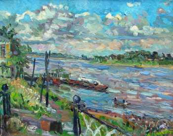 Авдеев Борис Николаевич. Волга. Холст, масло. 40х50. 1990-е. Собрание семьи художника.