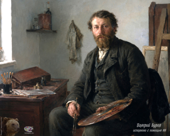 Буров Валерий Александрович. Портрет Монакова (Монахова) Бориса Егоровича. Цифровая живопись. 2021. Авторское собрание.