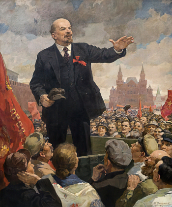 Васильев Пётр Васильевич. Ленин на Красной площади. Май 1919 года. Холст, масло. 187х159. 1974. Государственный исторический музей.