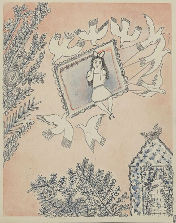 Соколов Пётр Иванович (1892-1937). Девочка Катя. Иллюстрация. 20х15,4. 1929. Государственный Русский музей.