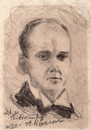 Армандо Хулио Реверон (Armando Julio Reverón). Портрет Николая Фердинандова. Бумага, уголь. 64х55. 1920. Национальная художественная галерея (Каракас).