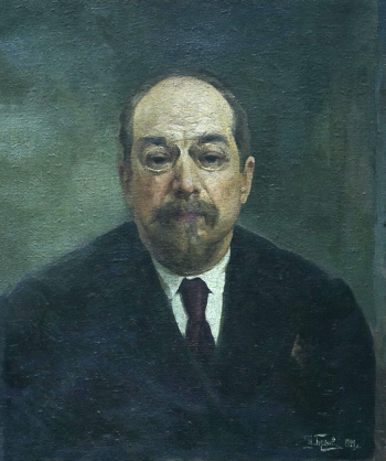 Горохов Иван Лаврентьевич. Портрет А.В.Луначарского. Холст, масло. 65,7х55. 1929. Екатеринбургский музей изобразительных искусств.