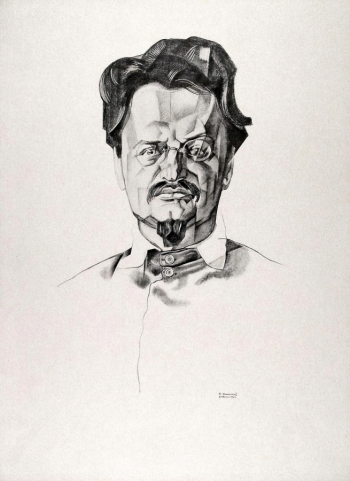 Анненков Юрий Павлович. Л.Д.Троцкий. Бумага, литография. 63х46. 1926. Государственный музей политической истории России.